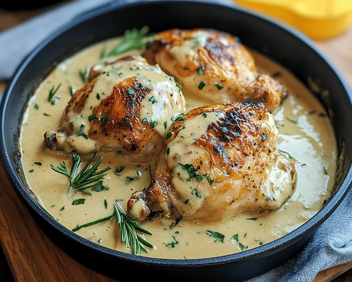 Irish Chicken in Whiskey Cream Sauce