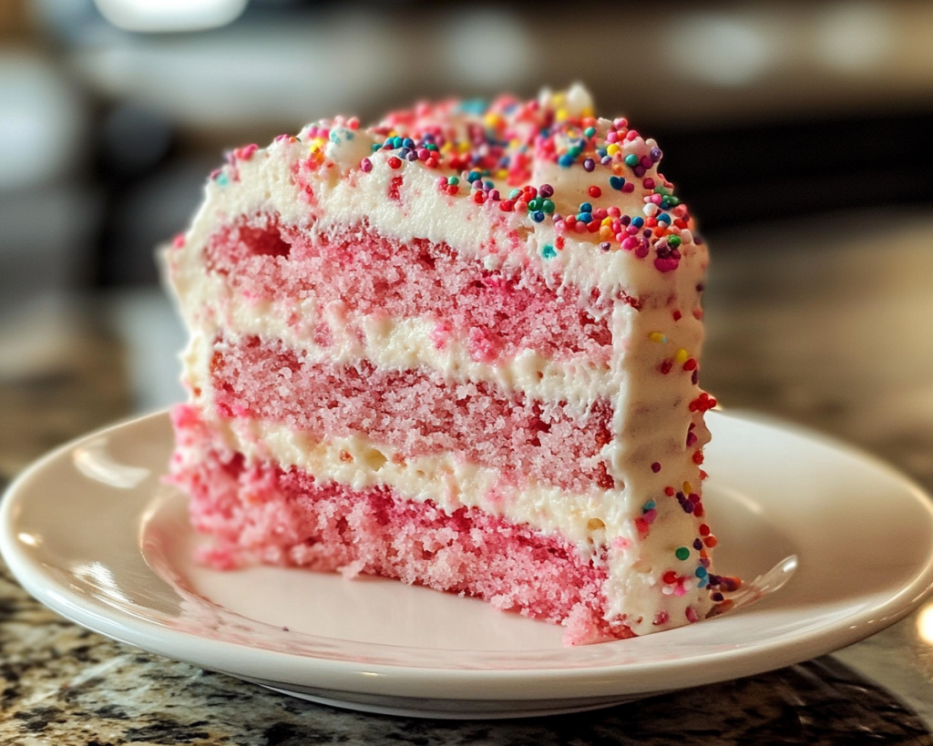Pink Funfetti Cake Recipe Easy Valentine’s Day Dessert Idea