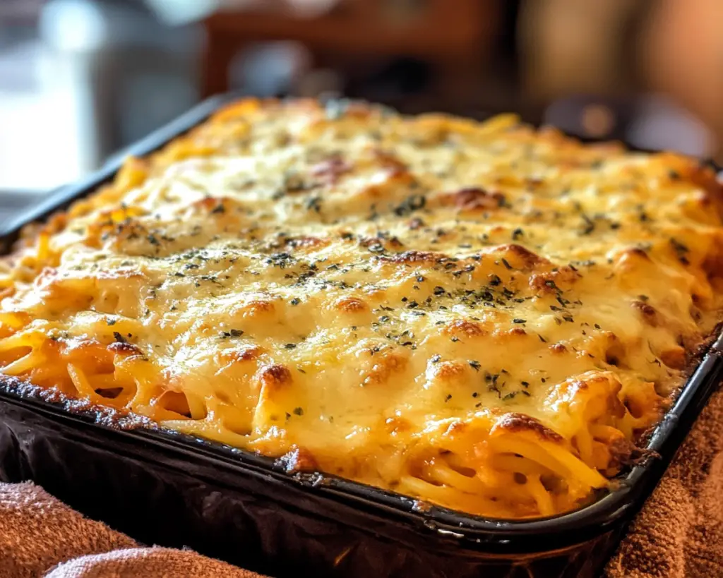 Creamy Southern Spaghetti Bake Recipe – Easy Cheesy Comfort Food