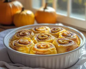 Pumpkin Butter Cinnamon Rolls