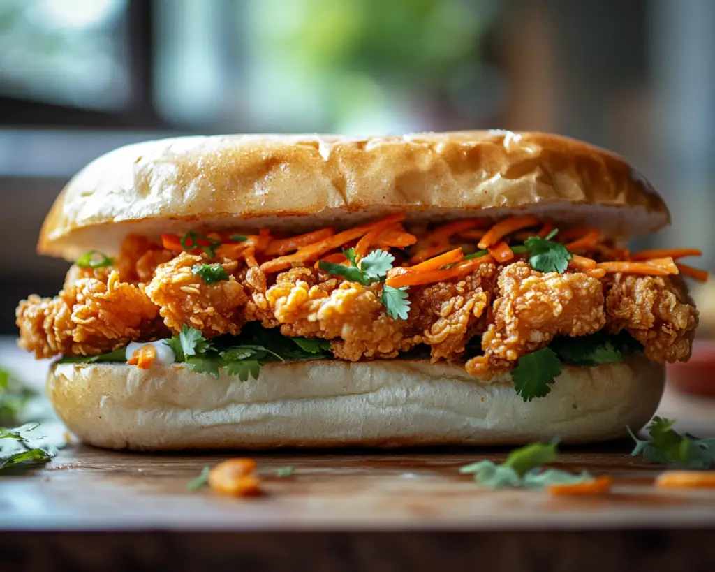 Thai Fried Chicken Sandwich Recipe – Easy Flavorful Lunch Idea