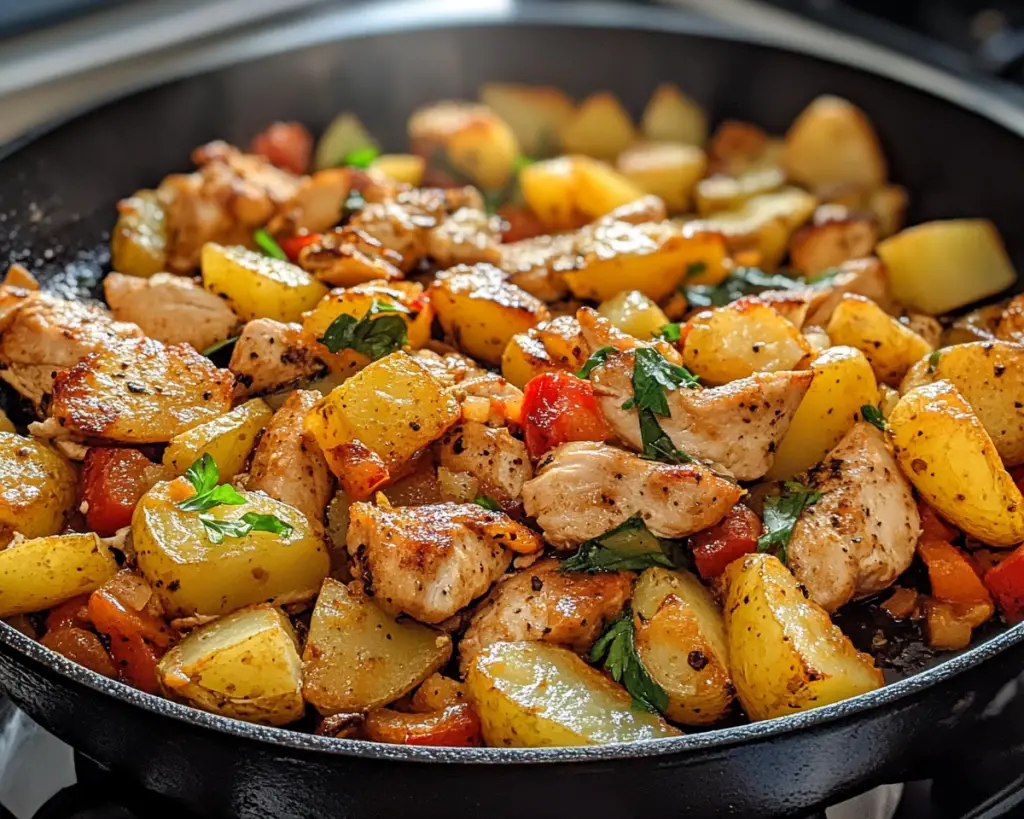 Potato and chicken skillet dishes