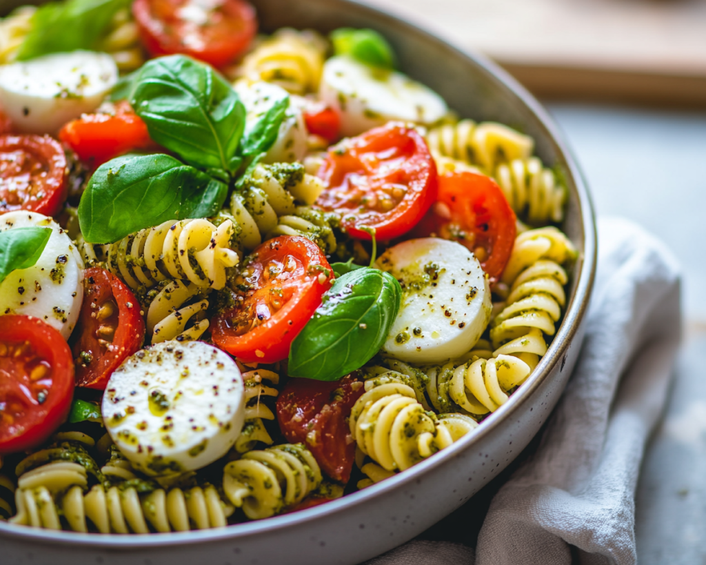 Easy Pesto Caprese Pasta Salad Recipe – Perfect for Summer
