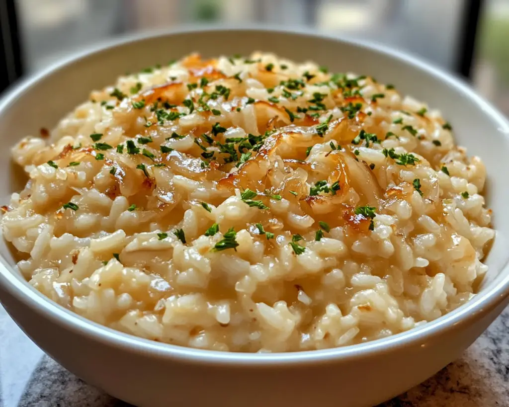 Creamy Caramelized Onion Risotto Recipe – Easy Homemade Dinner