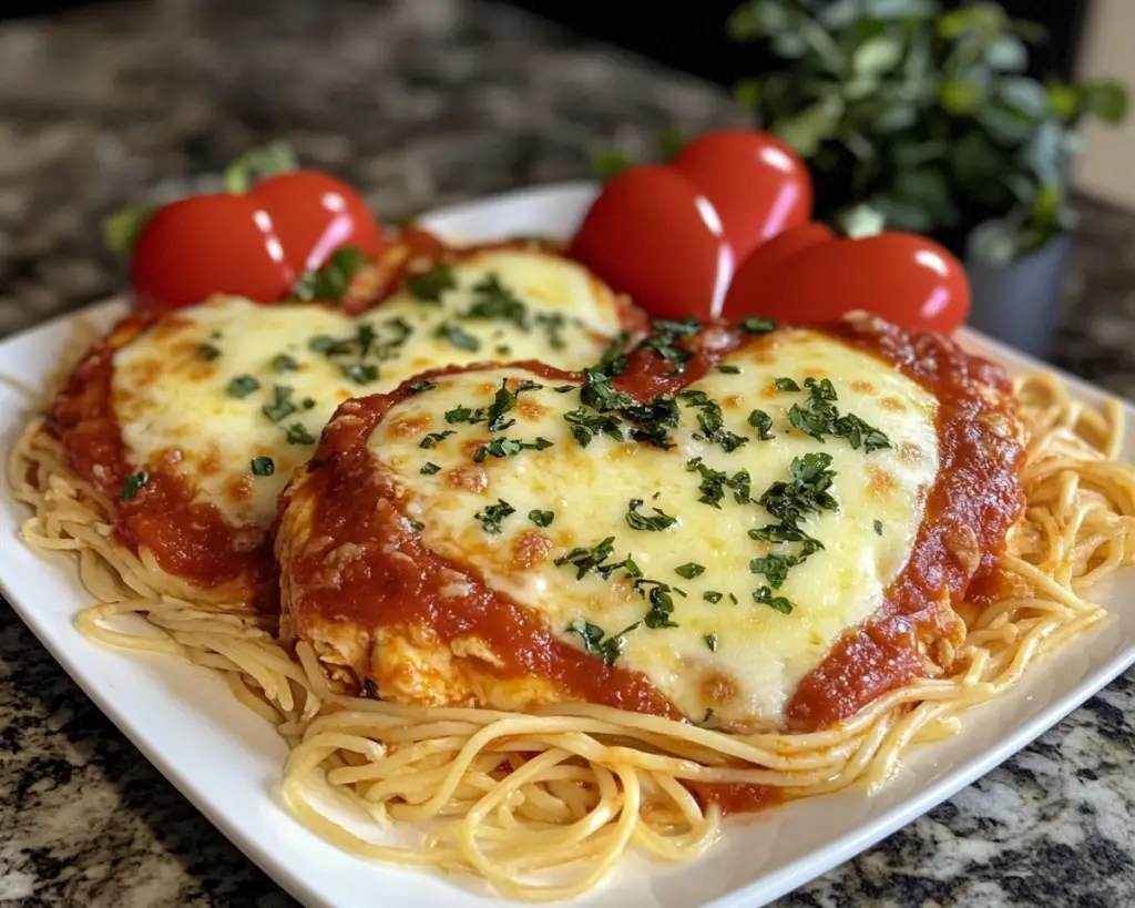 Chicken Parmesan Valentine’s Dinner – Easy Heart Shaped Recipe for Two