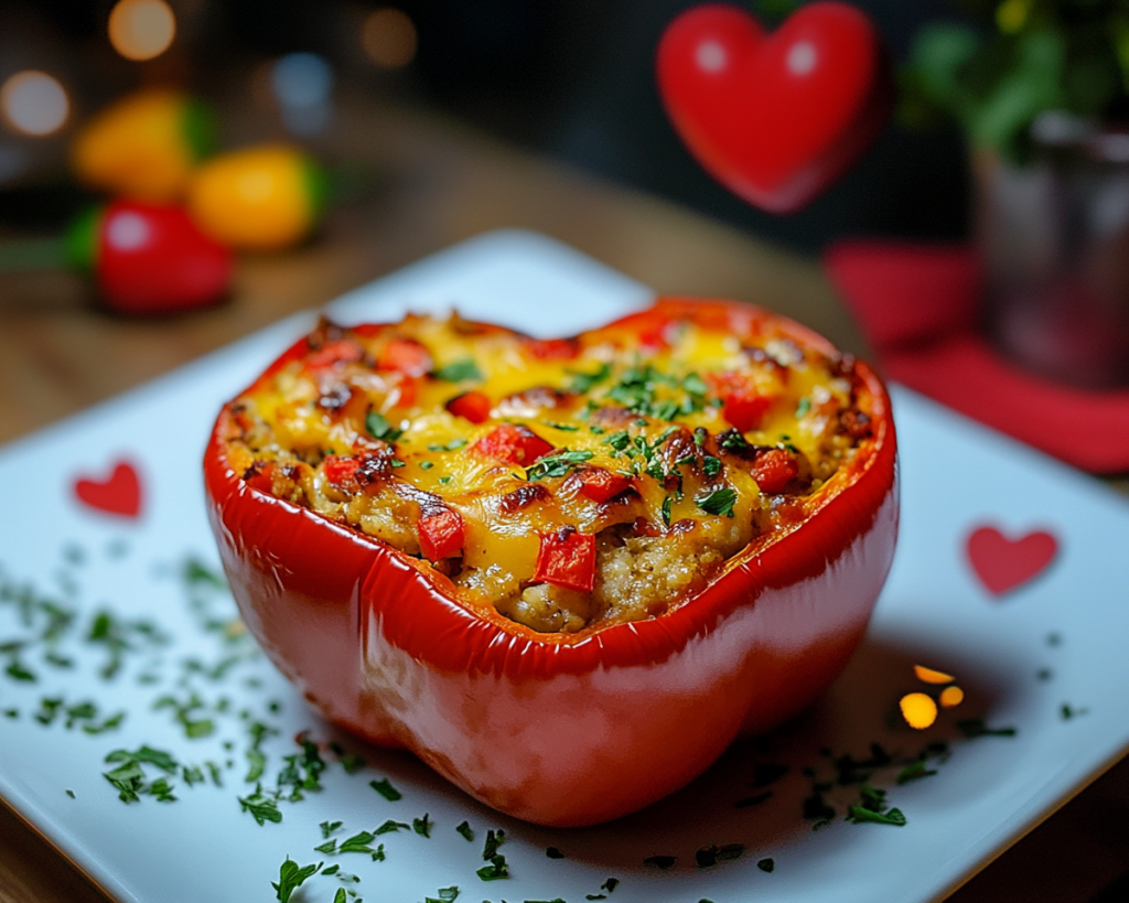 Heart Shaped Stuffed Peppers Recipe for Easy Valentine’s Day Dinner