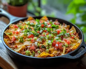 BBQ Pulled Pork Nacho Skillet