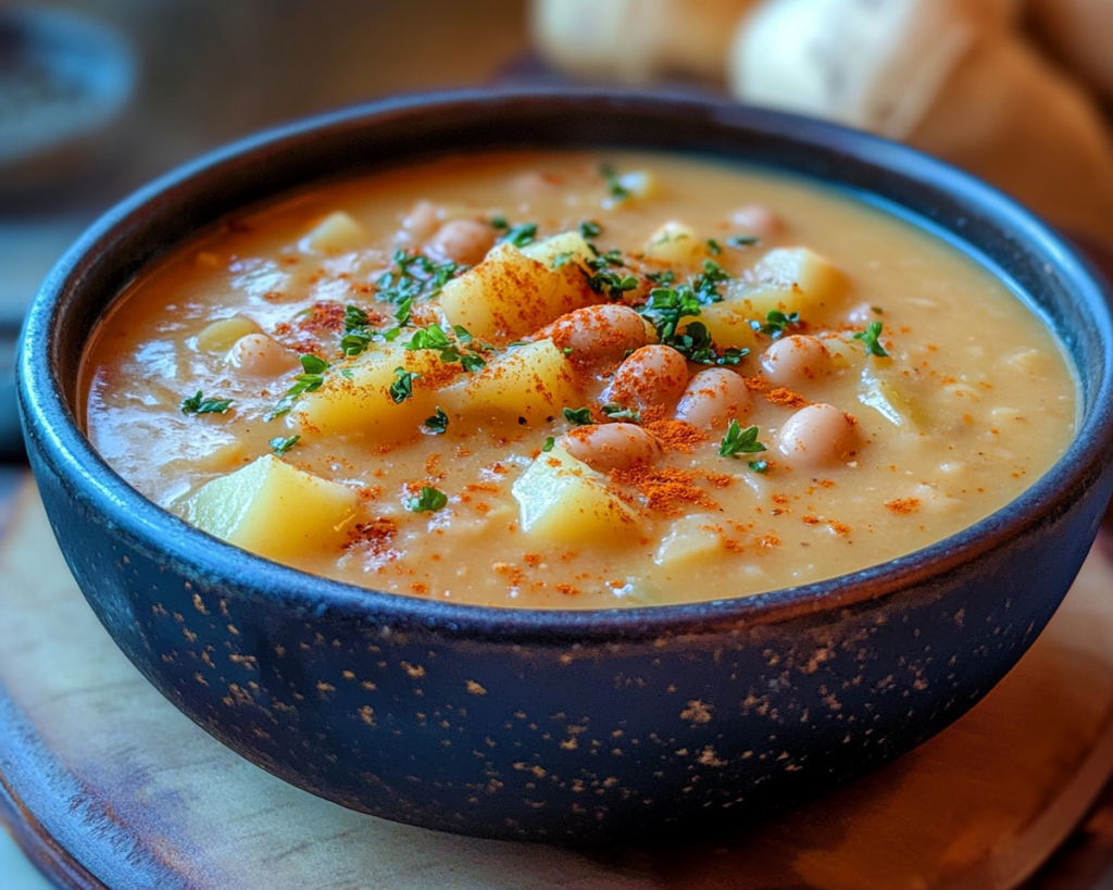 Creamy Potato & Bean Soup Recipe – Best Cozy Meatless Dinner