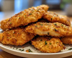 Crispy Parmesan Chicken with a Rich Garlic Sauce | Easy Dinner Idea