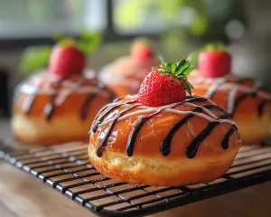 Strawberry buns or strawberry desserts