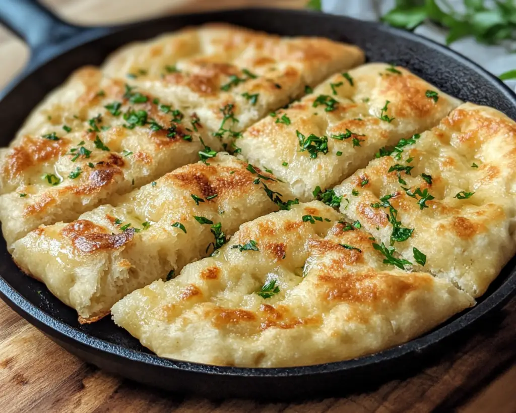 Golden Skillet Flatbread No Yeast Needed