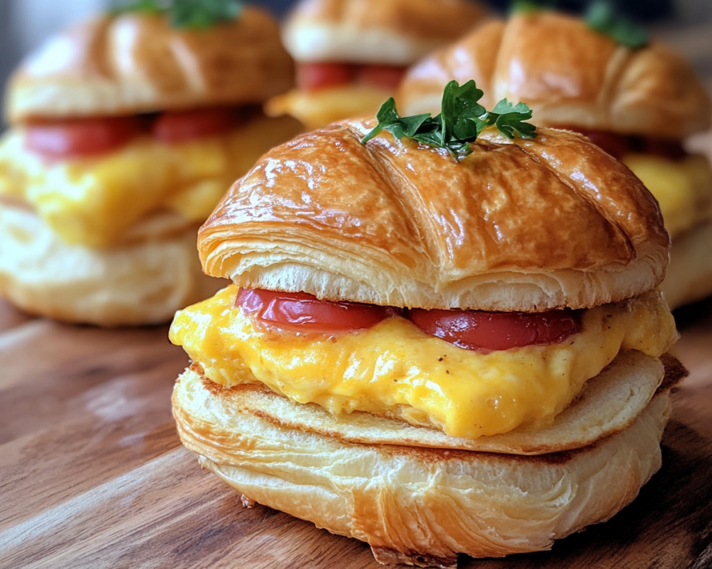 Mini Croissant Breakfast Sandwiches