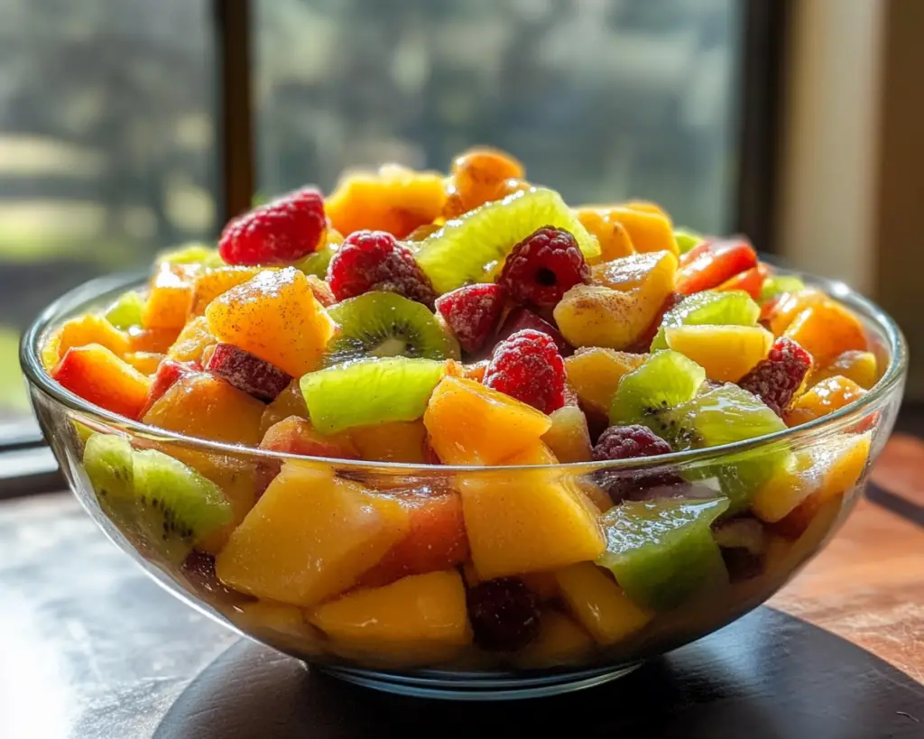 Fall Fruit Salad with Cinnamon Dressing Easy Recipe for Autumn Parties