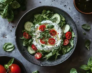 Fresh Green Goddess Salad with Creamy Viral Dip Recipe