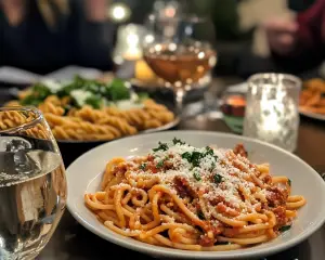 Cozy Pasta Night Galentine’s Dinner Idea
