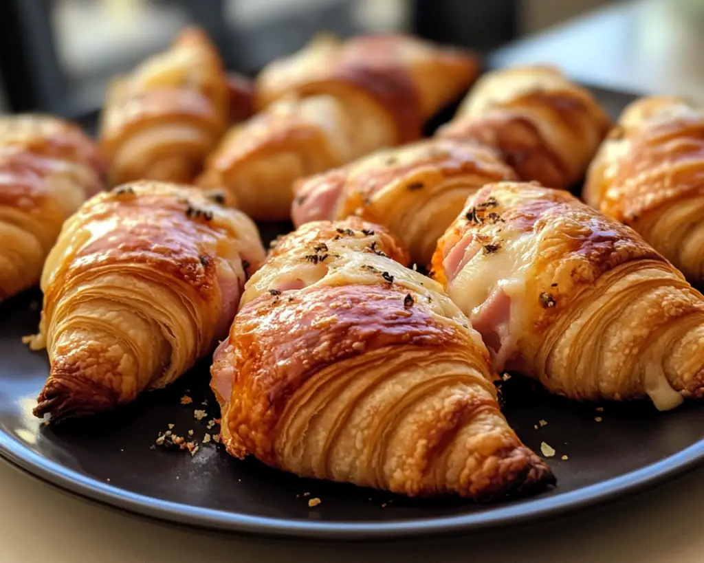 Baked Ham and Cheese Croissants