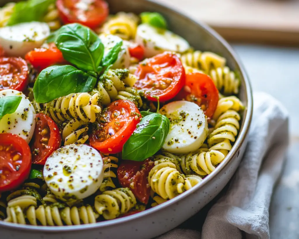 Easy Pesto Caprese Pasta Salad Recipe – Perfect for Summer