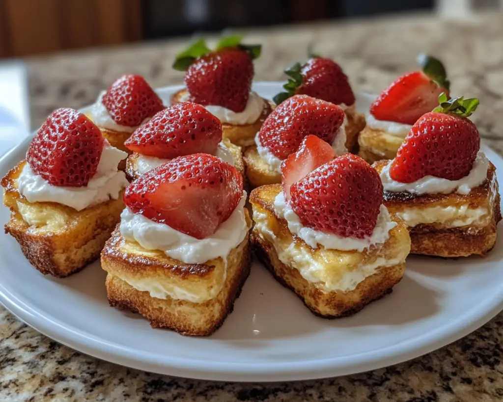 Strawberry Cream Cheese French Toast Bites