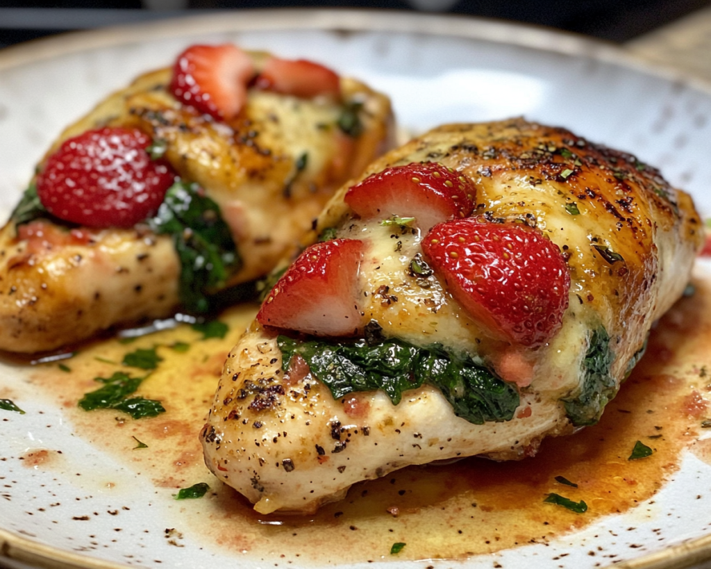 Strawberry Spinach Stuffed Chicken Recipe for a Perfect Valentine’s Day Dinner