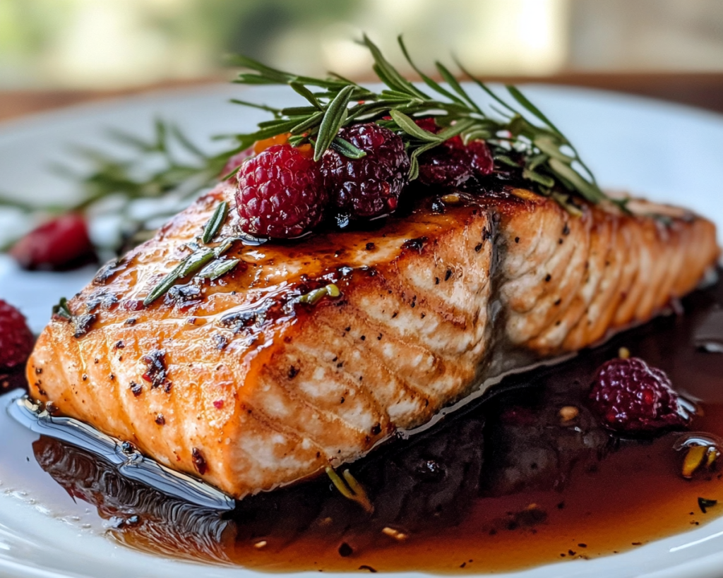 Raspberry Balsamic Salmon – Easy Romantic Dinner for Two