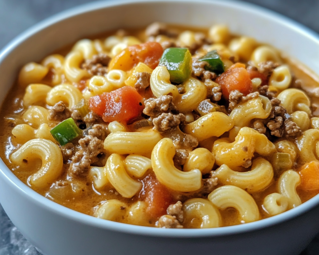 Cheeseburger Mac Soup – Easy Creamy Comfort Dinner Recipe