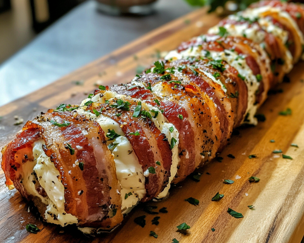 Bacon Goat Cheese Appetizer Log Recipe for Easy Party Success