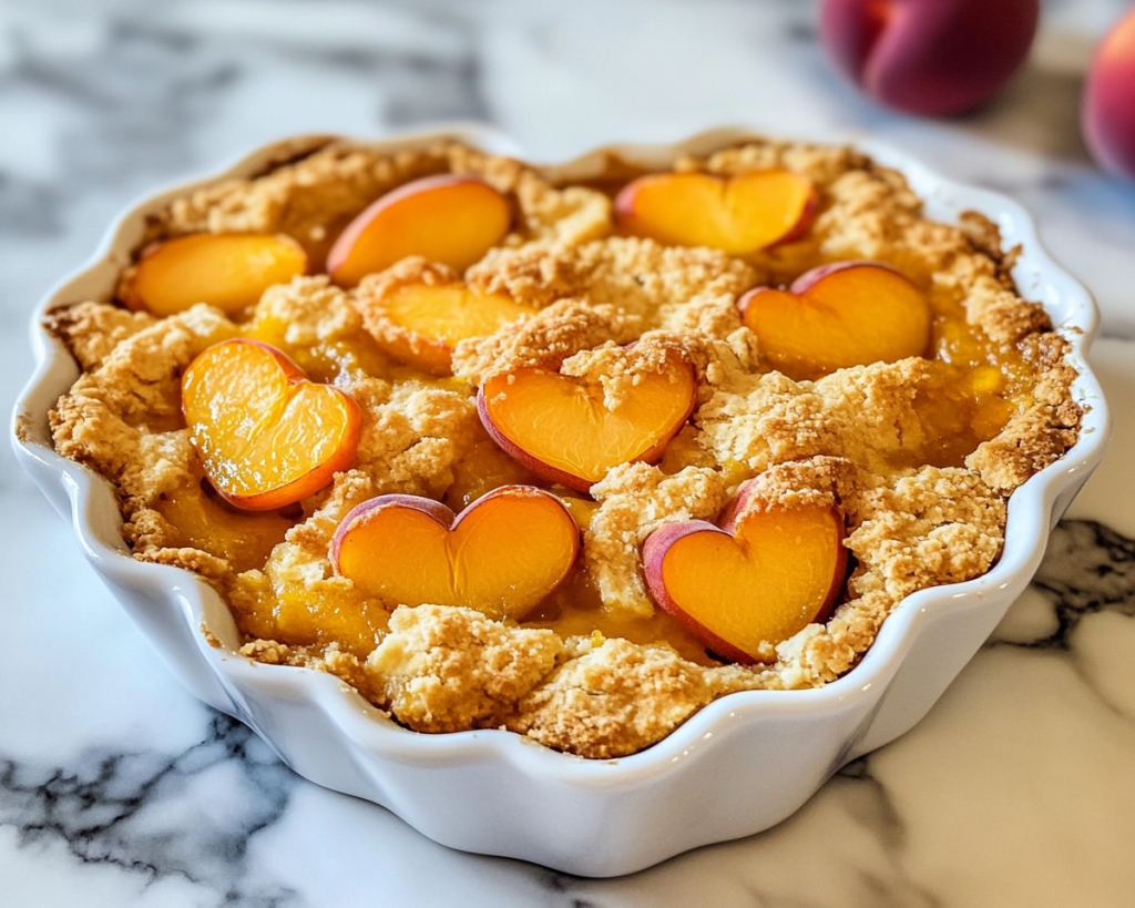 Homemade Peach Cobbler Recipe – Easy Heart Shaped Valentine’s Dessert