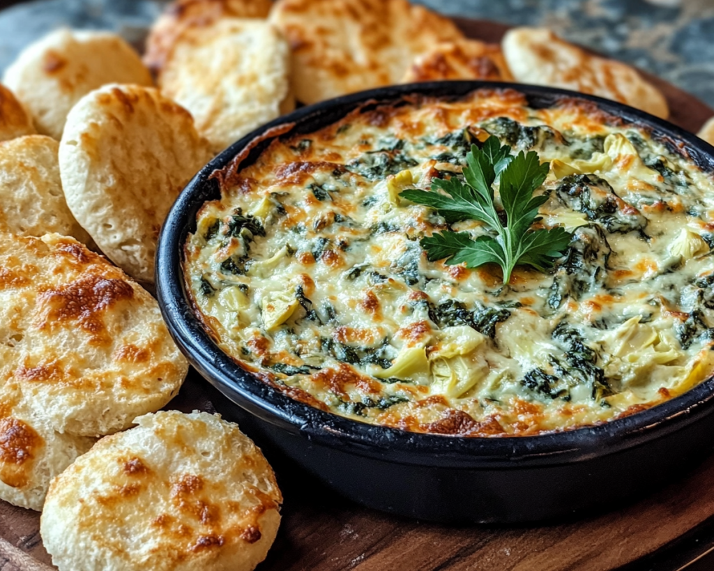 Creamy Spinach Artichoke Dip Game Day Style