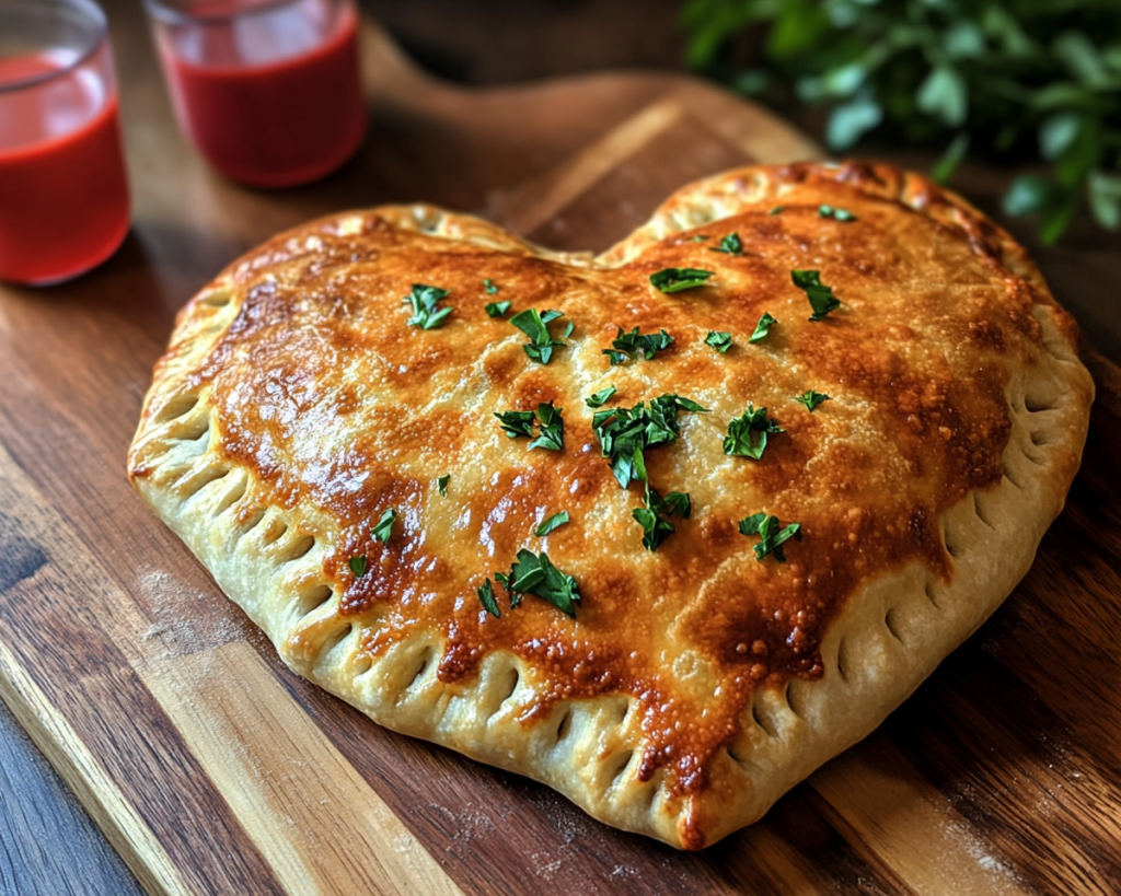 Heart Shaped Calzone Recipe Perfect for Easy Valentine’s Dinner