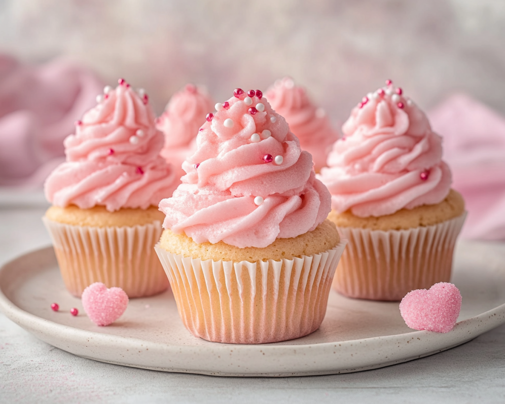 Pink Cotton Candy Cupcakes Easy Valentine’s Day Dessert Recipe