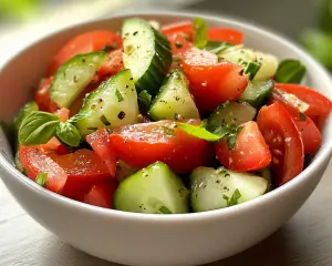 Fresh Tomato Cucumber Salad – Easy & Healthy Summer Recipe