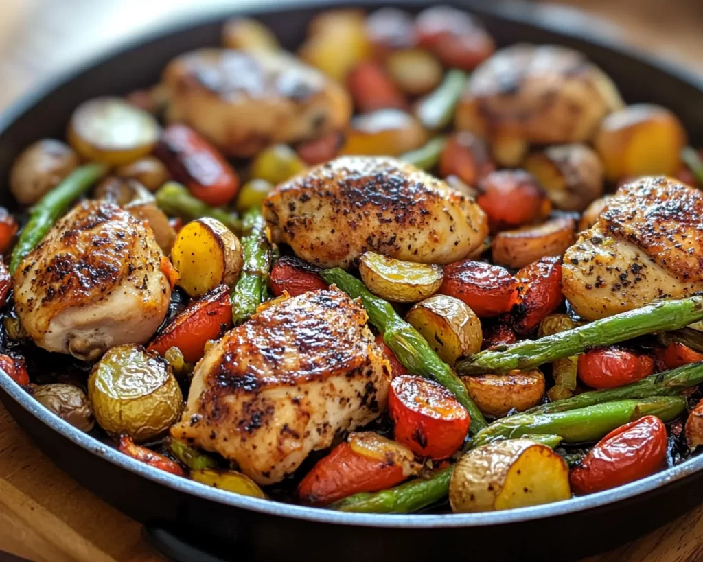 Spring Dinners: One-Pan Chicken and Spring Veggies