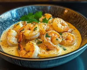 Quick Shrimp in Creamy Garlic Coconut Sauce