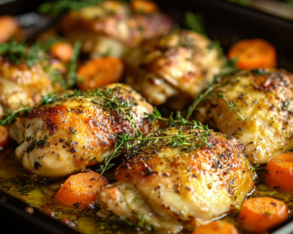 Healthy Oven Chicken with Carrots