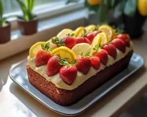 Spring Cake: Lemon Strawberry Cake Loaf
