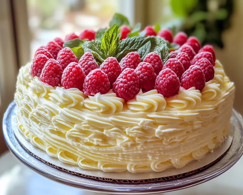 Spring Birthday Cake: Lemon Raspberry Cake (Pretty + Fresh)