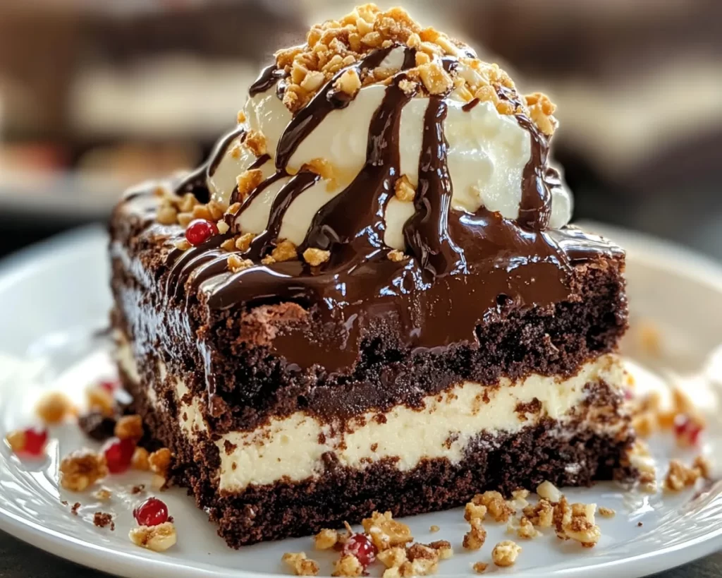 Decadent Heavenly Hot Fudge Sundae Brownies