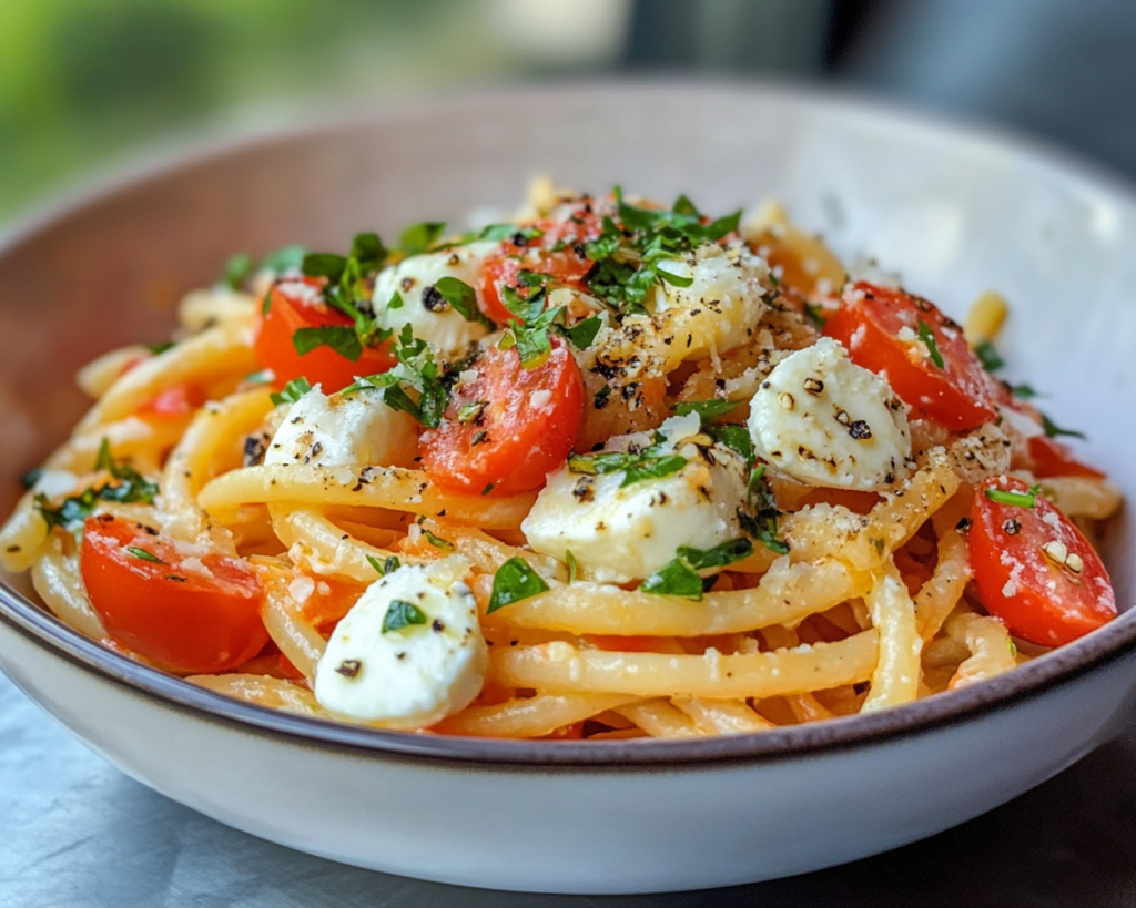 Simple Pasta Salad with Mozzarella
