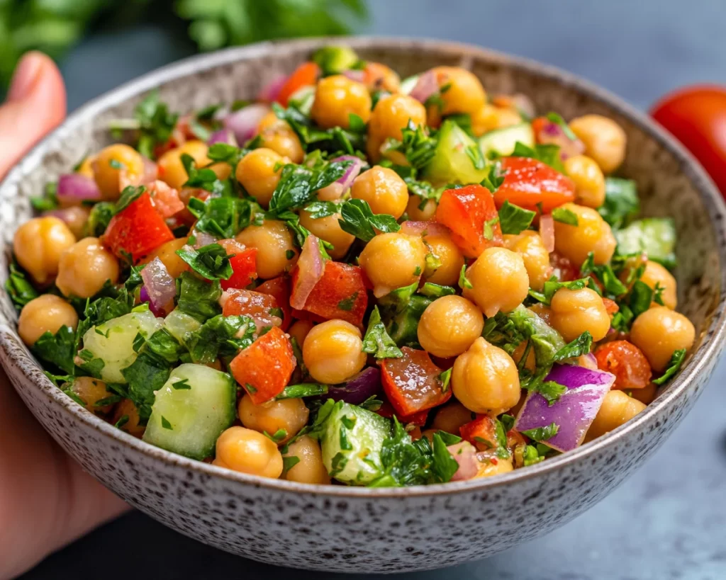 Healthy Easy Chickpea Salad (Fresh + Filling)