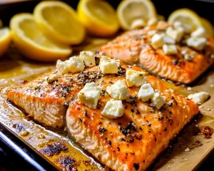 Classic Baked Feta Salmon
