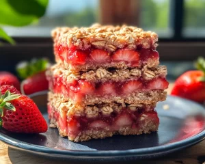 Strawberry Recipes Easy: Strawberry Oat Bars (Easy)