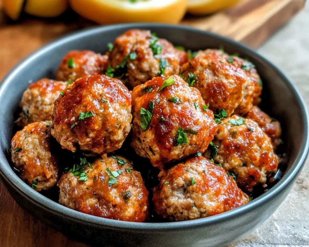 Easy Baked Turkey Meatballs