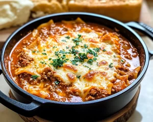 One-Pan Cheesy Lasagna Soup Recipe