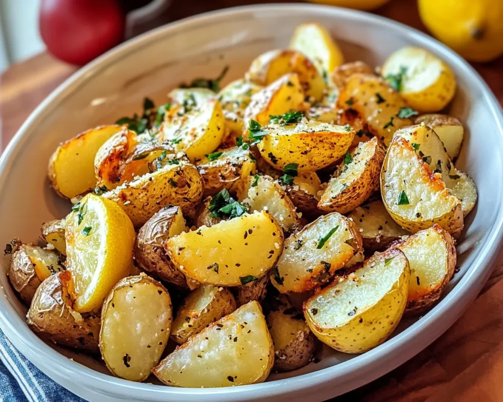 Crispy Greek Lemon Potatoes