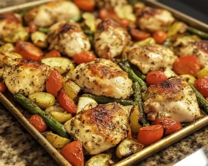 Spring Dinners: Sheet Pan Chicken + Veggies