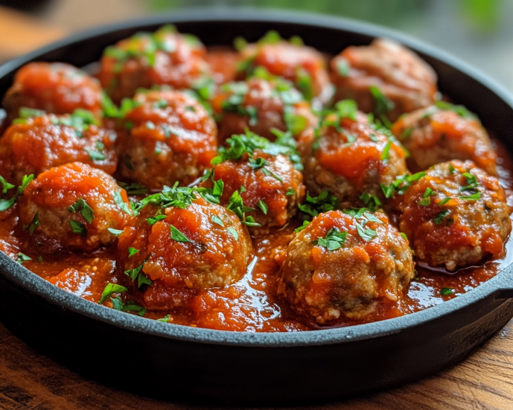Healthy Turkey Meatballs with Tomato Sauce