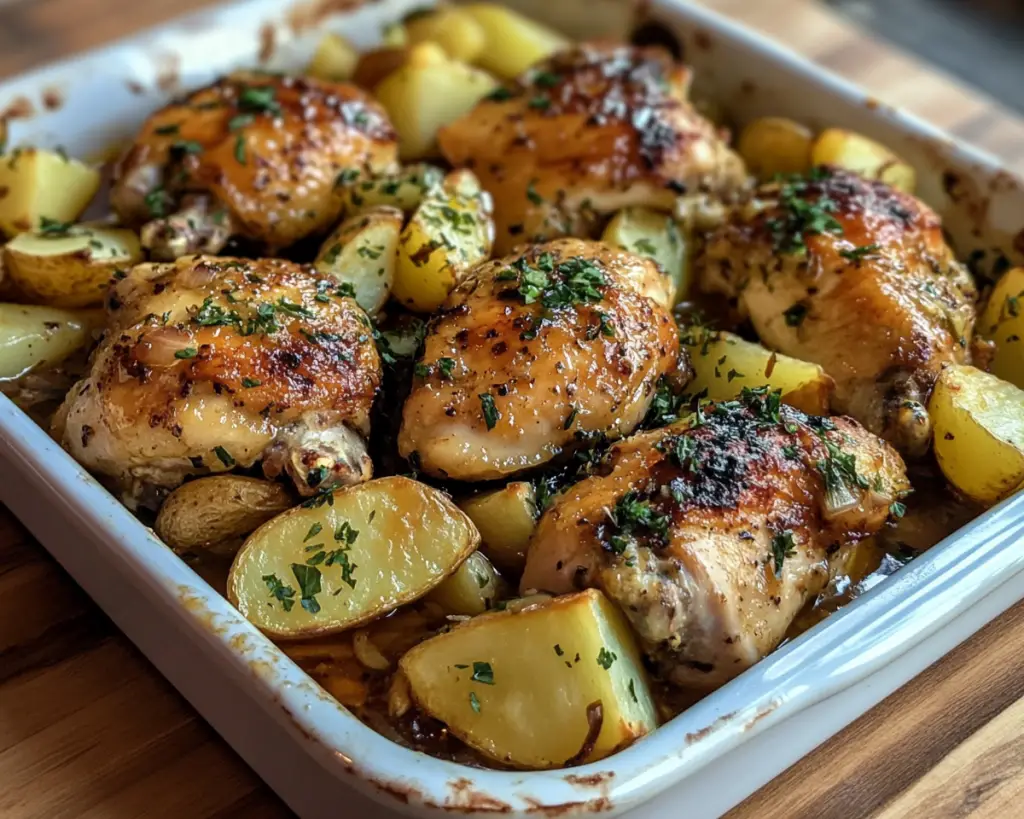 One-Pan Honey Mustard Chicken and Potatoes
