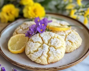 Spring Cookies: Soft Lemon Crinkle Cookies