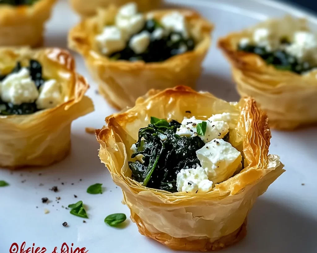 Crispy Spinach and Feta Phyllo Cups Recipe