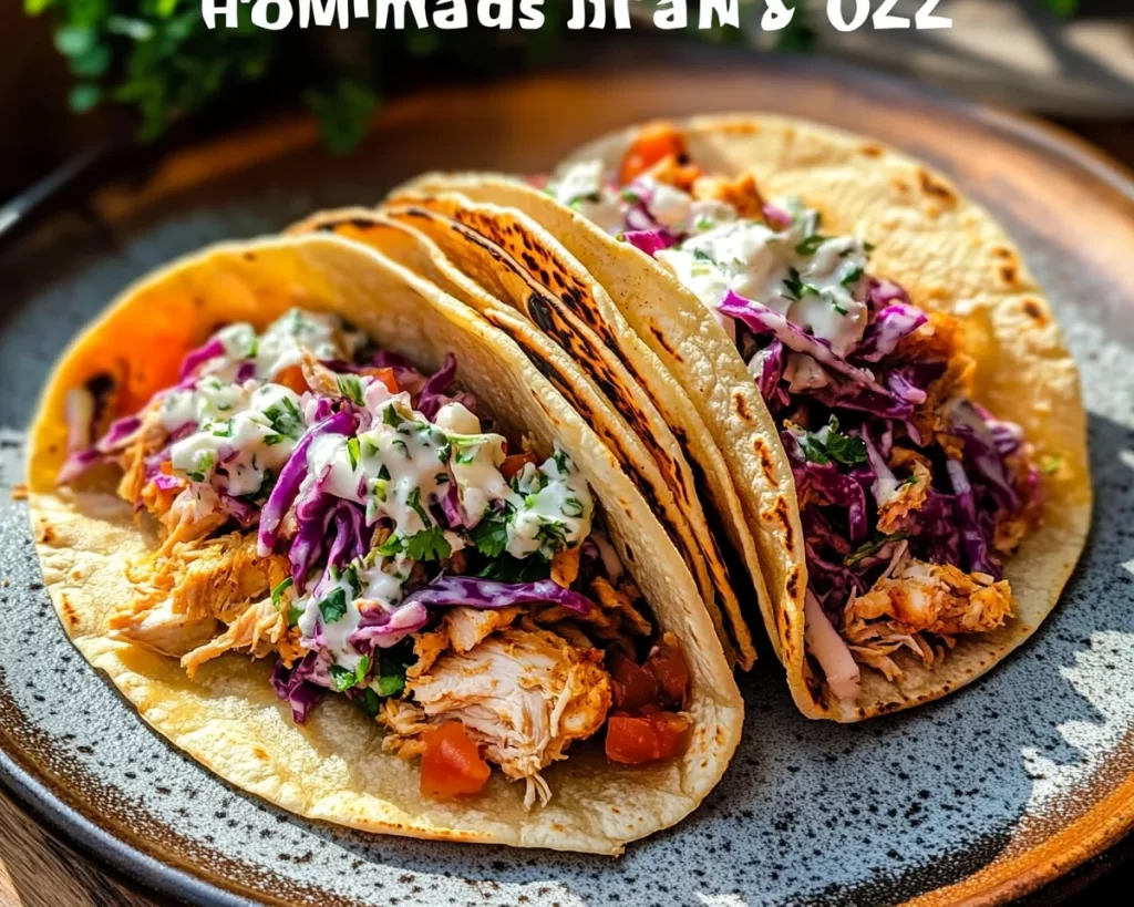 Homemade Chicken Tacos With Slaw